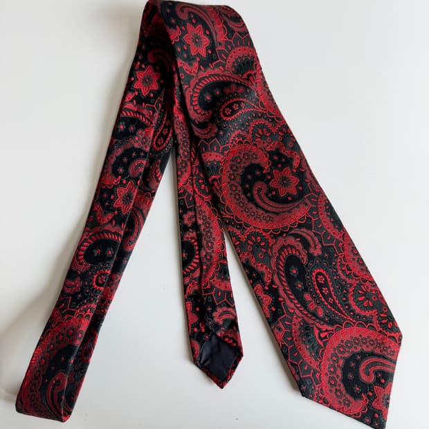 빈티지 페이즐리 실크 넥타이 8.3cm