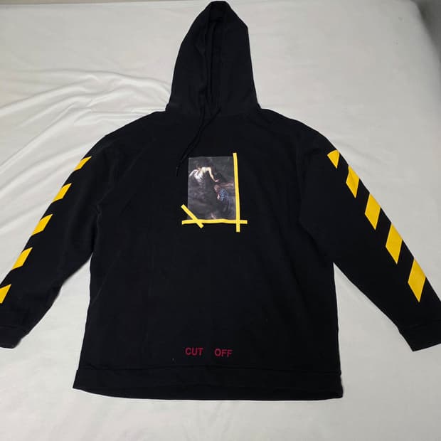 오프화이트 카라바지오 디아그 애로우 오버 후드 S 가단 62cm