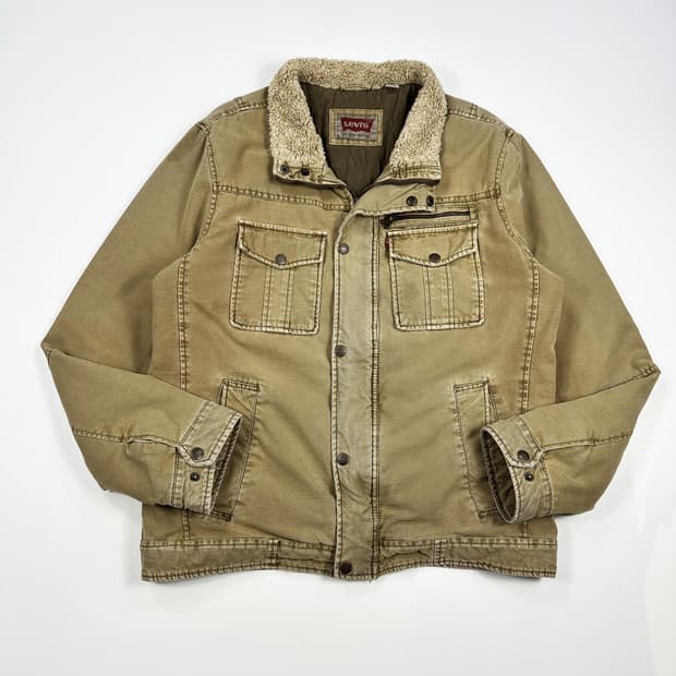 00s 리바이스 빈티지 양털 트러커 자켓 베이지 L
