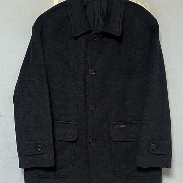 런던포그 남자 모직 하프코트 자켓 오버핏 L 100 