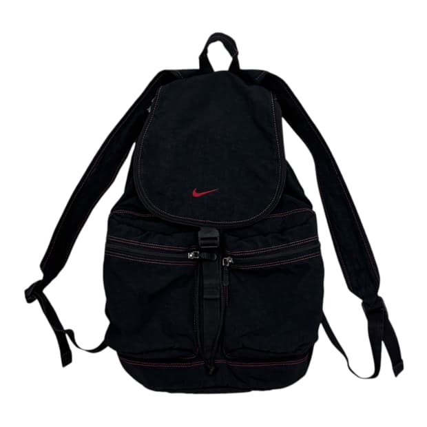 나이키 올드스쿨 스우시 복조리 럭색 백팩 Y2K 가방 블랙