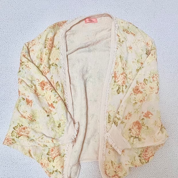 리즈리사 플로럴 가오리 니트 가디건