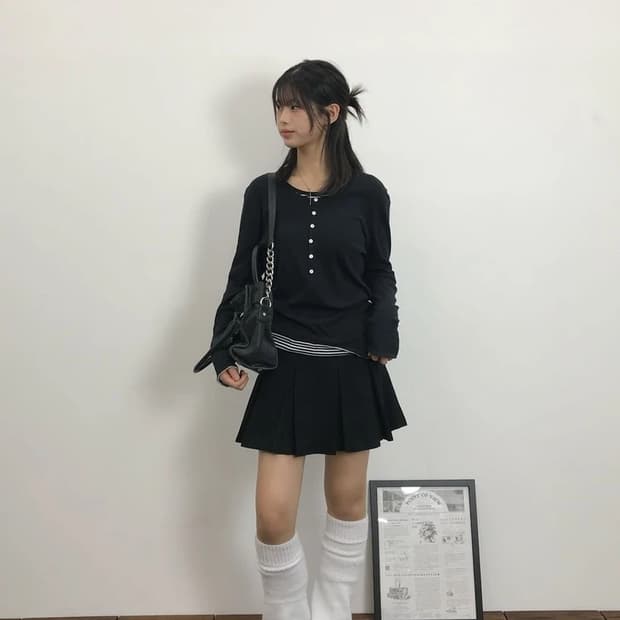 Mens Bigi Layered Stripe Henley Top