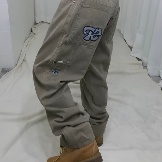 Southpolo jeans 베이지 힙합 카펜터 벌룬 팬츠