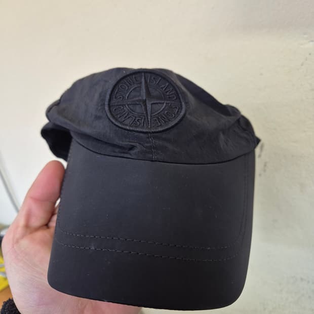 [XL] 21FW 스톤아일랜드 나일론 볼캡 블랙 검정