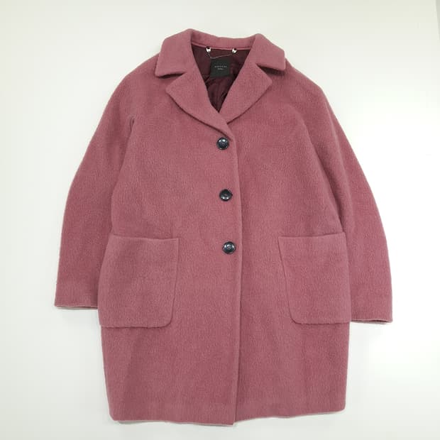 CN800W L 막스마라 위켄드 로즈핑크 알파카모헤어 블렌드 오버핏 코트