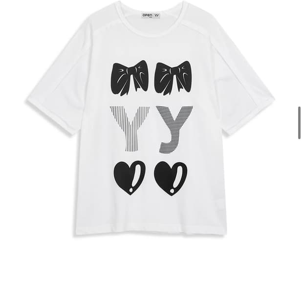 오픈와이와이 리본 티셔츠 ribbon yy t