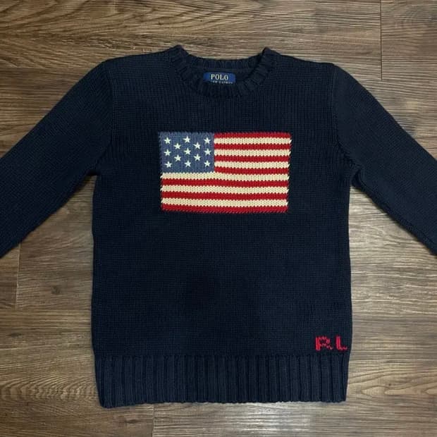 폴로 랄프로렌 성조기 니트 네이비 (44)