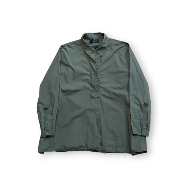 랑방 컬렉션 W  카키 7부 셔츠