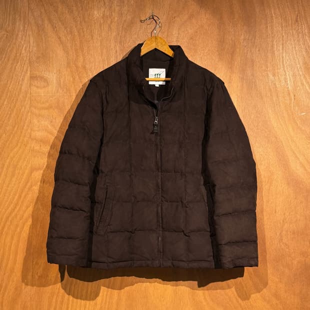 헨리코튼 브라운 스웨이드 덕다운 패딩 110