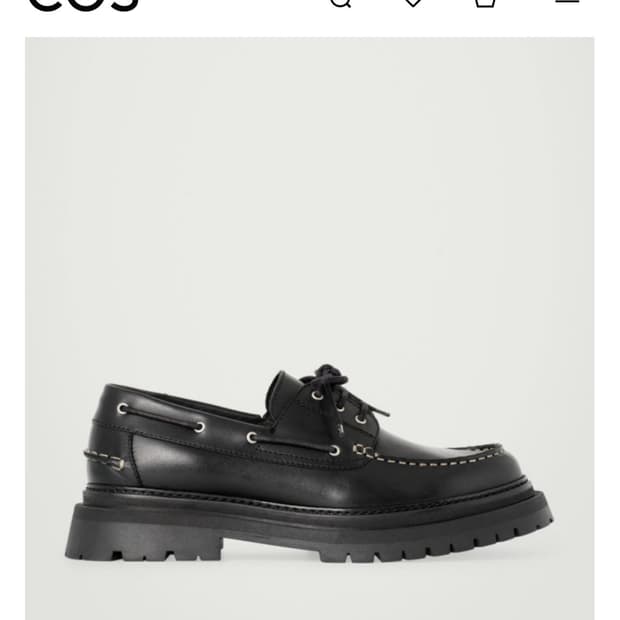 COS 레더 청키 보트슈즈