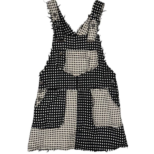 ALGONQUINS 그런지 폴카닷 도트 오버롤 멜빵 스커트 빈티지