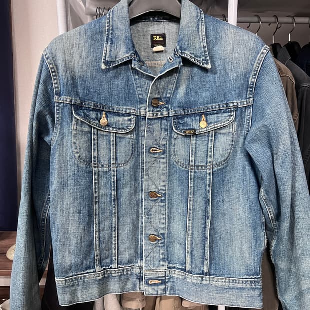 새상품급) Rrl 데님 자켓 m / lot 271 트러커 리랜드 더블알엘