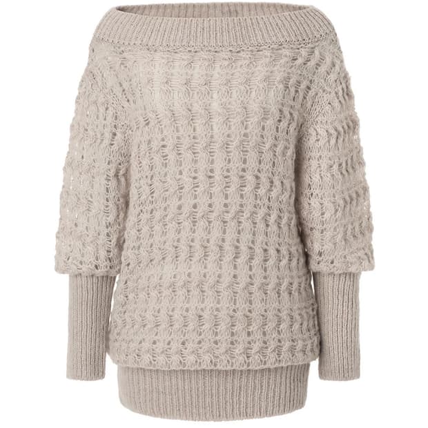 쓰리타임즈 멜로우 탑 베이지 니트 스웨터