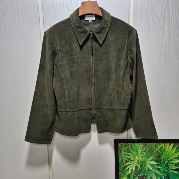 (세일)JPN VTG. ORTALLEY 카키올리브색 스웨이드 자켓