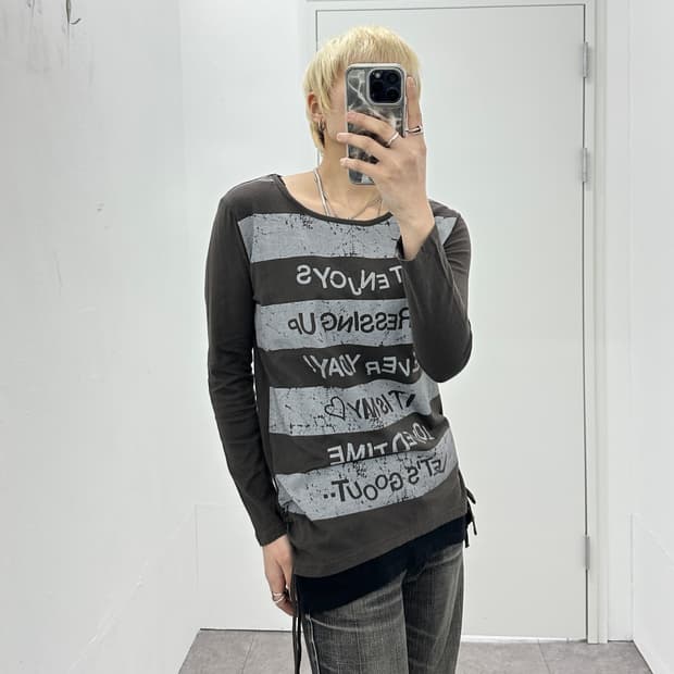 Kirsch Shirring Detail Stripe Sleeve