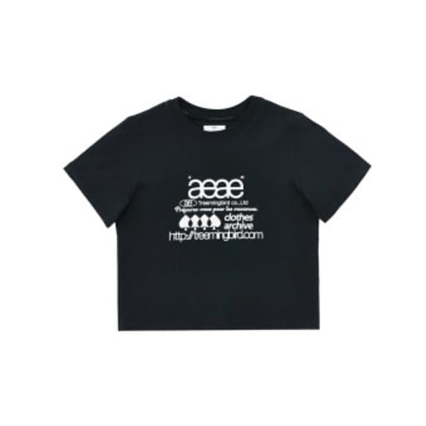 aeae X 트리밍버드 treemingbird 크롭 반팔 티셔츠