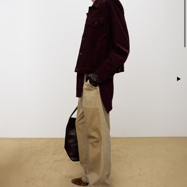 토니웩 이탈리안 코듀로이 트러커 버건디 L