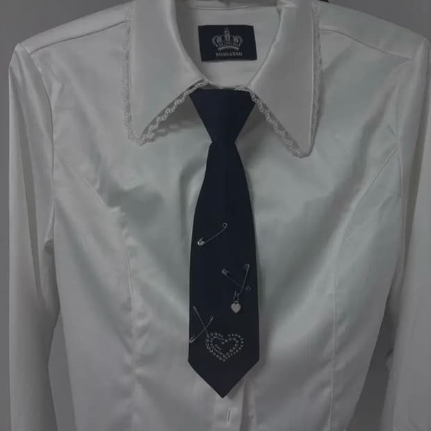 노아상노 레이스 커프스 셔츠+넥타이 일괄