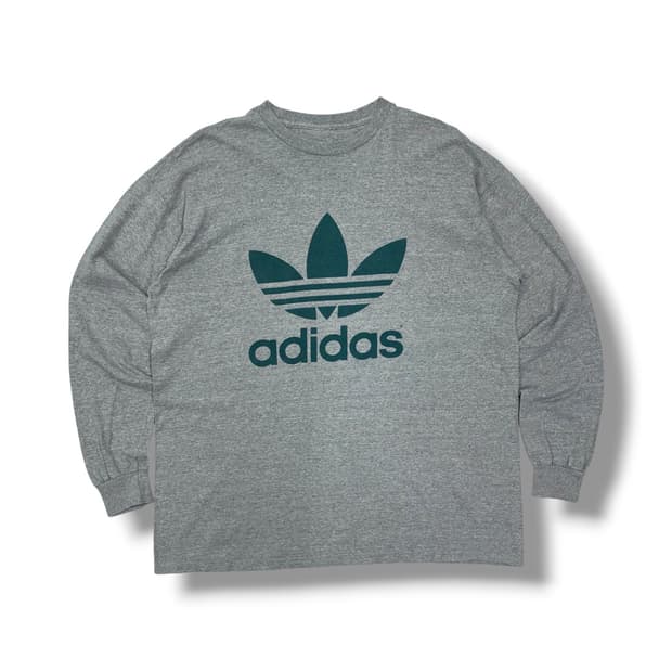 90s 아디다스 빅로고 롱슬리브 티셔츠 (2XL)
