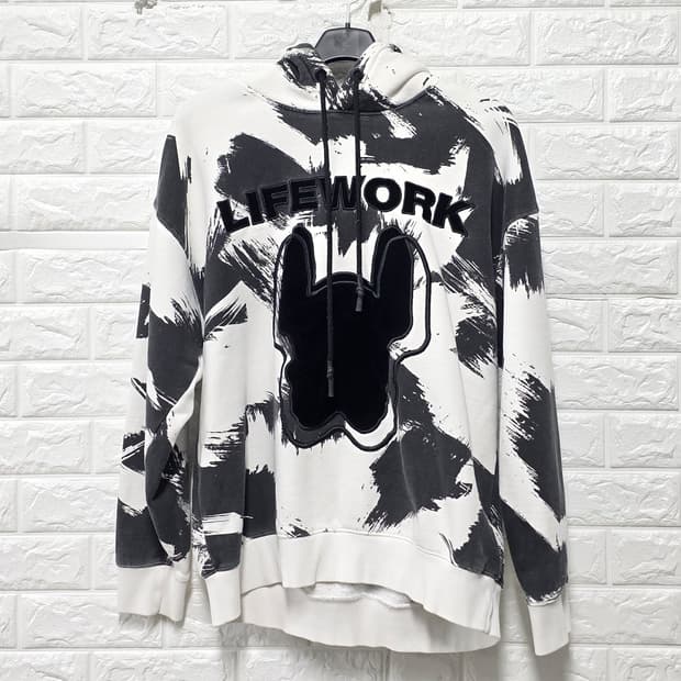 택포// 라이프워크 패턴 후드티 L