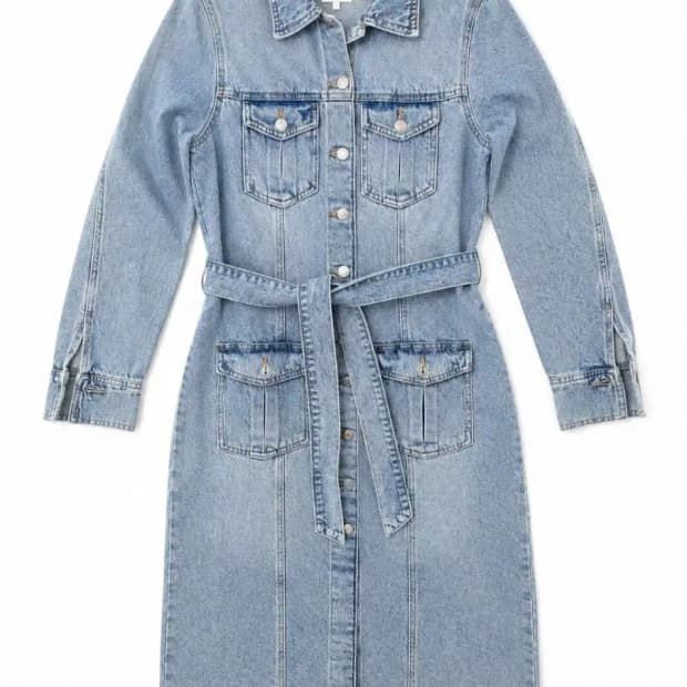 ZARA 데님 롱 원피스 L