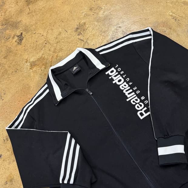 아디다스 레알마드리드 블랙 져지 트랙탑 100