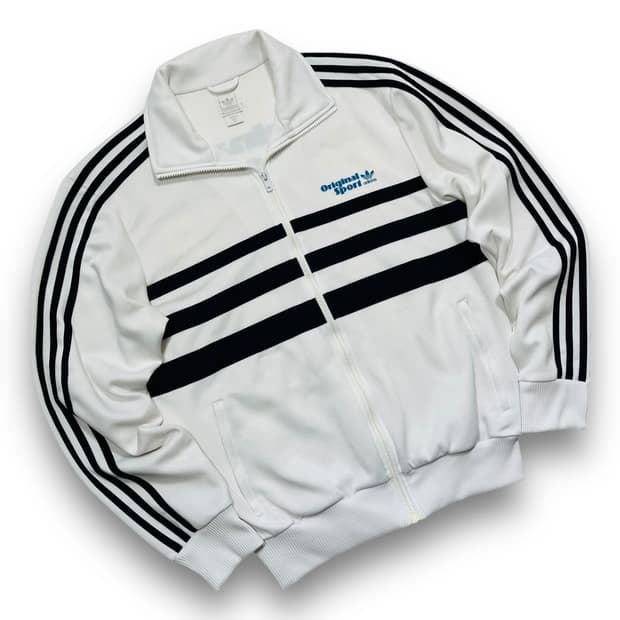 아디다스 오리지널 스포츠 스몰 로고 화이트 트랙탑 져지