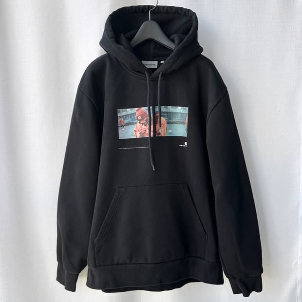 칼하트 WIP Hooded Backyard Sweat 블랙 L