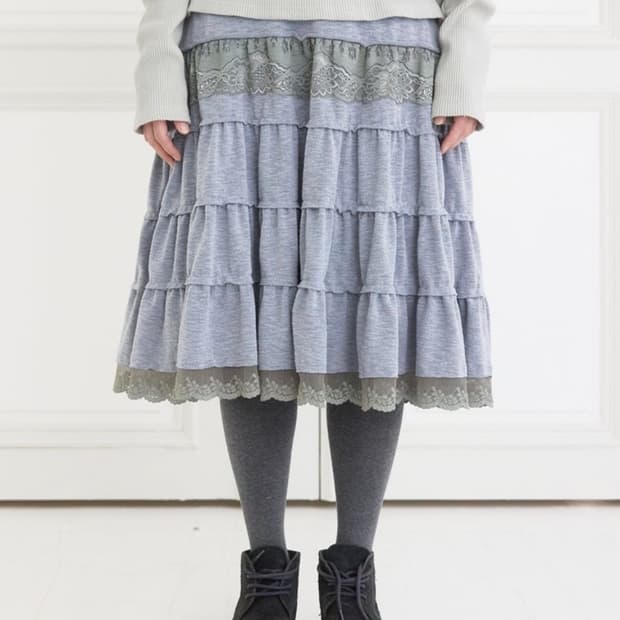 Colocynth Tale Midi Skirt Melange