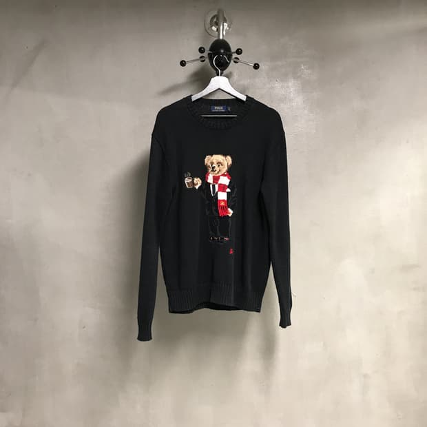 폴로 랄프로렌 베어 니트 블랙 L