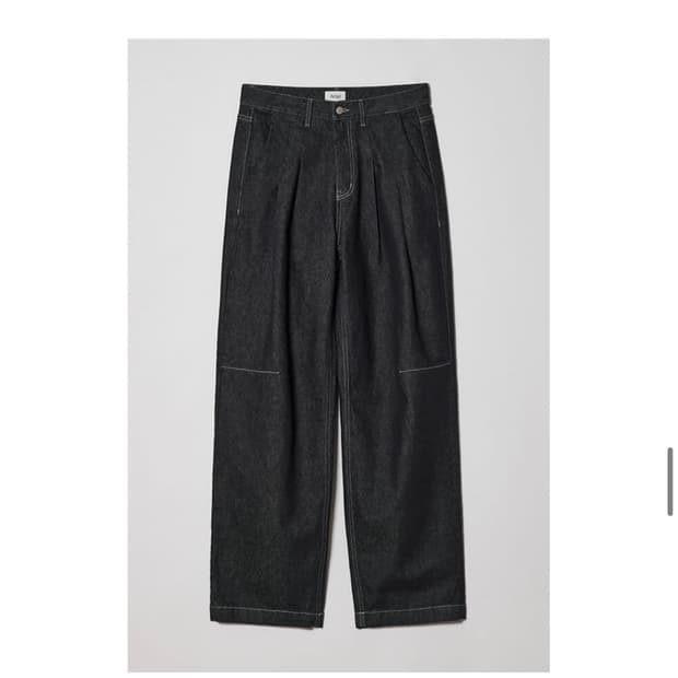 아옵트 투턱 와이드 데님 팬츠 / 인디고