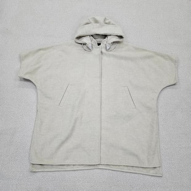 [실측확인] 시슬리 울 후드 니트 판쵸 케이프 코트 1204JM1