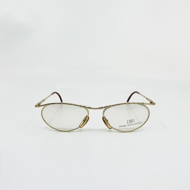 Diego Dalla Palma 이탈리아 빈티지 레트로 골드 프레임 안경