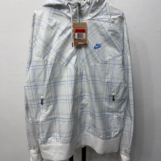 새제품) 나이키 남성 체크 패턴 바람막이 자켓 L