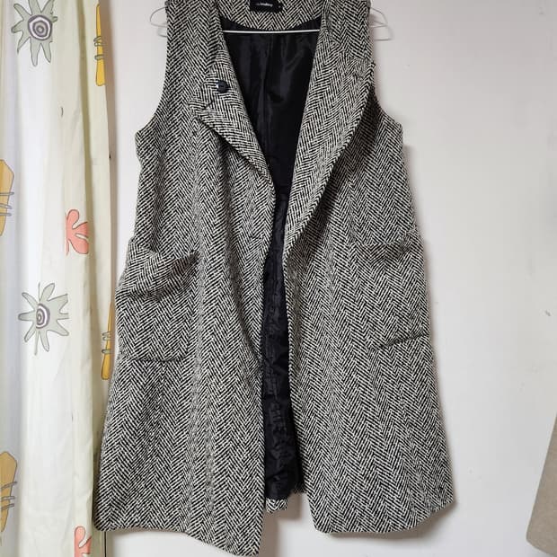 Valley 헤링본 롱 조끼 베스트 10(66~77)