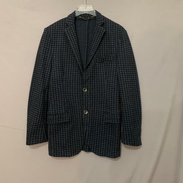 46 ELEVENTY 일레븐티 하운드 체크 슬림핏 스판 블레이저 자켓