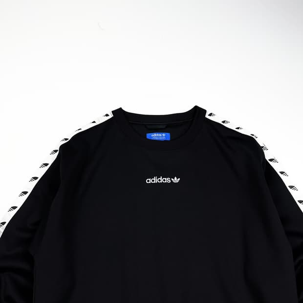 아디다스 트레포일 사이드라인 블랙 맨투맨 (M)