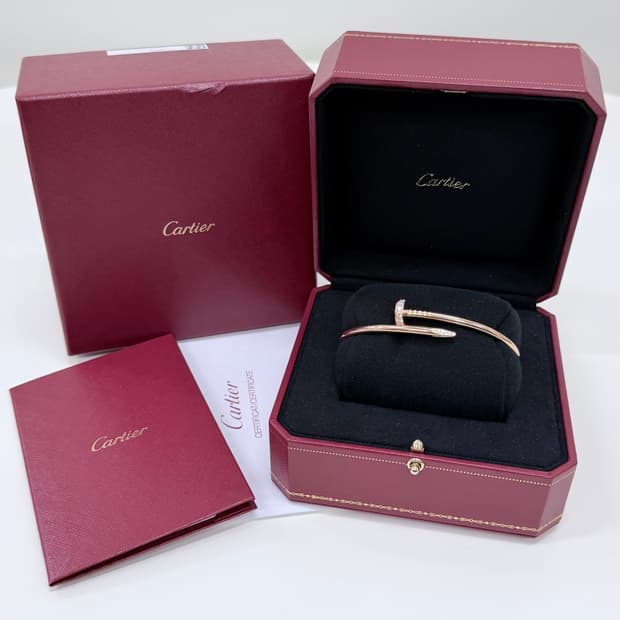 1400[S+급/20호] 까르띠에 저스트 앵끌루 다이아 못 팔찌 로즈골드