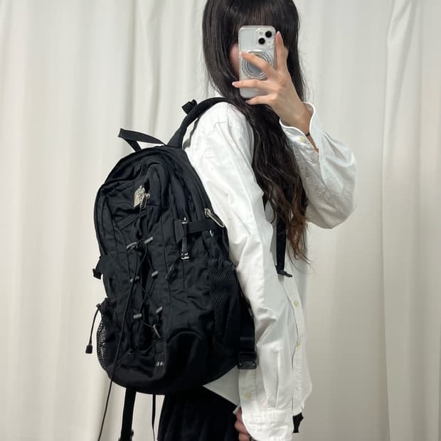 The North Face black backpack