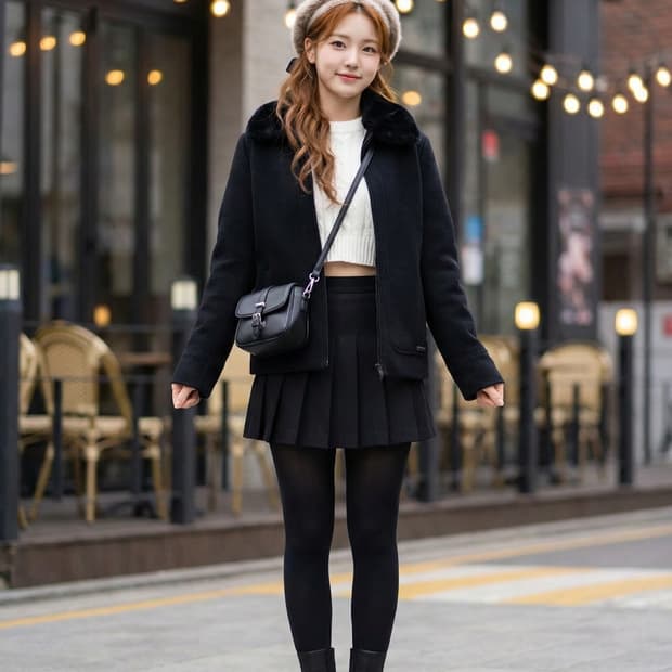 크로커다일레이디 렉스 퍼 배색 울 자켓