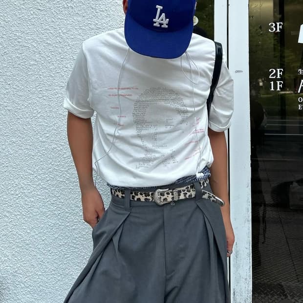[Unisex] 레오파드 송치털 벨트 호피