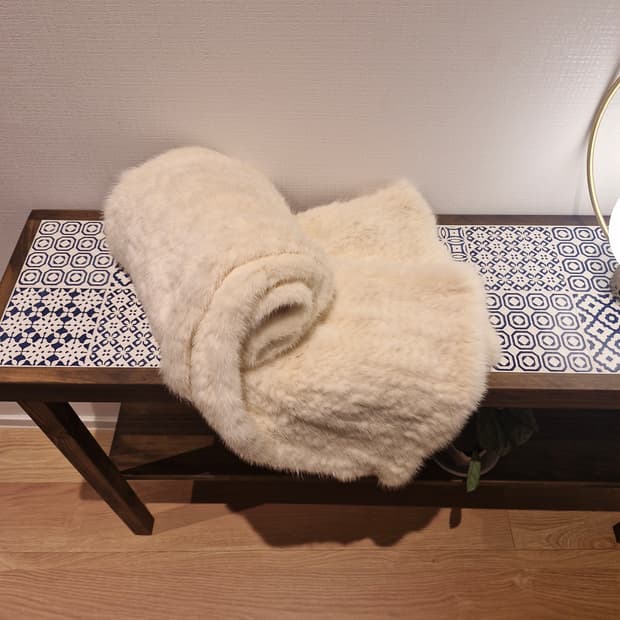 풀스킨 니팅 리얼 밍크 목도리