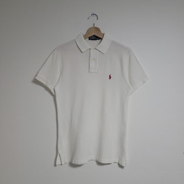 (S) POLO 폴로랄프로렌 여성 반팔 카라 티셔츠 화이트 커스텀핏