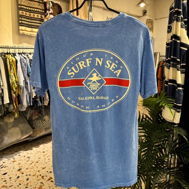 라이트 블루 워싱 SURF N SEA 반팔티