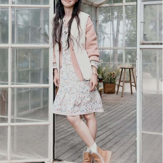 써스데이아일랜드 보더배색 원피스 S사이즈