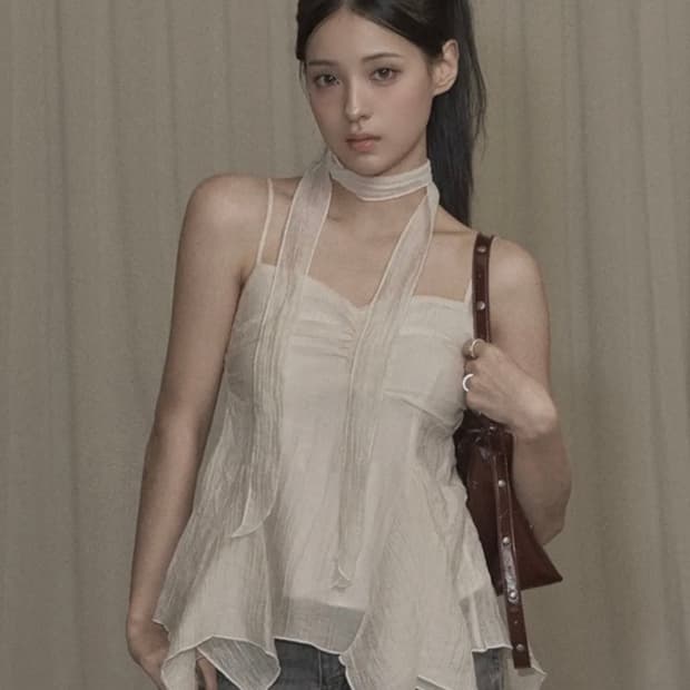 카키포인트 에스닉 스카프 탑