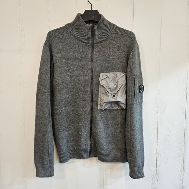 C.P.컴퍼니 니트 집업 남성 가디건 그레이 XXL 실측 105