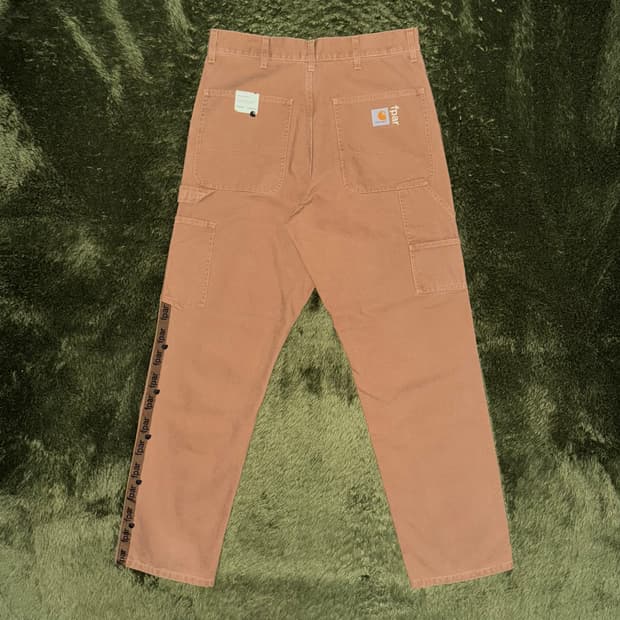 [S] 칼하트 WIP X FPAR 콜라보 싱글니 카펜터 팬츠 탄