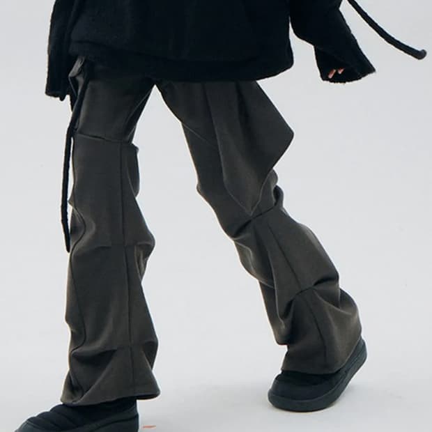 Wrap over Tuck Pants / Khaki